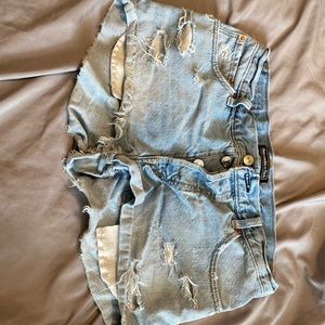 Blue ripped Jean shorts